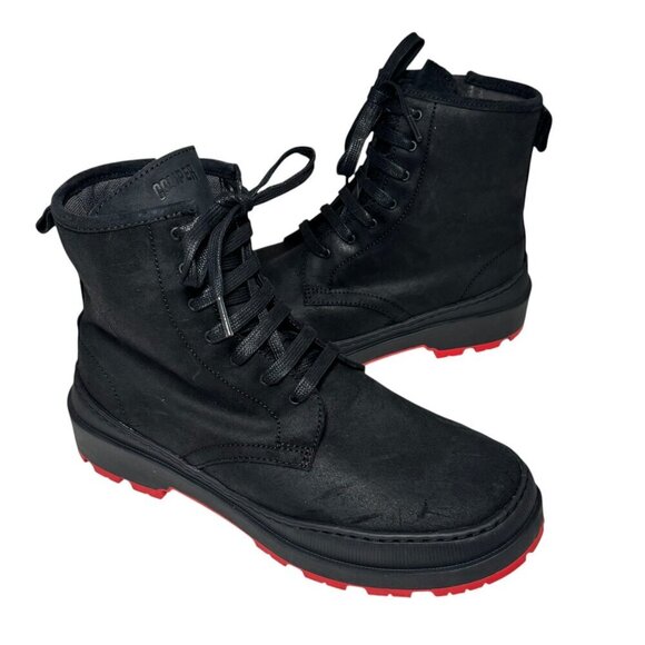 Camper Brutus Trek  Black Boots Red MICHELIN Sole Size 41 Fit mens 9 - 9.5 New - Picture 2 of 8
